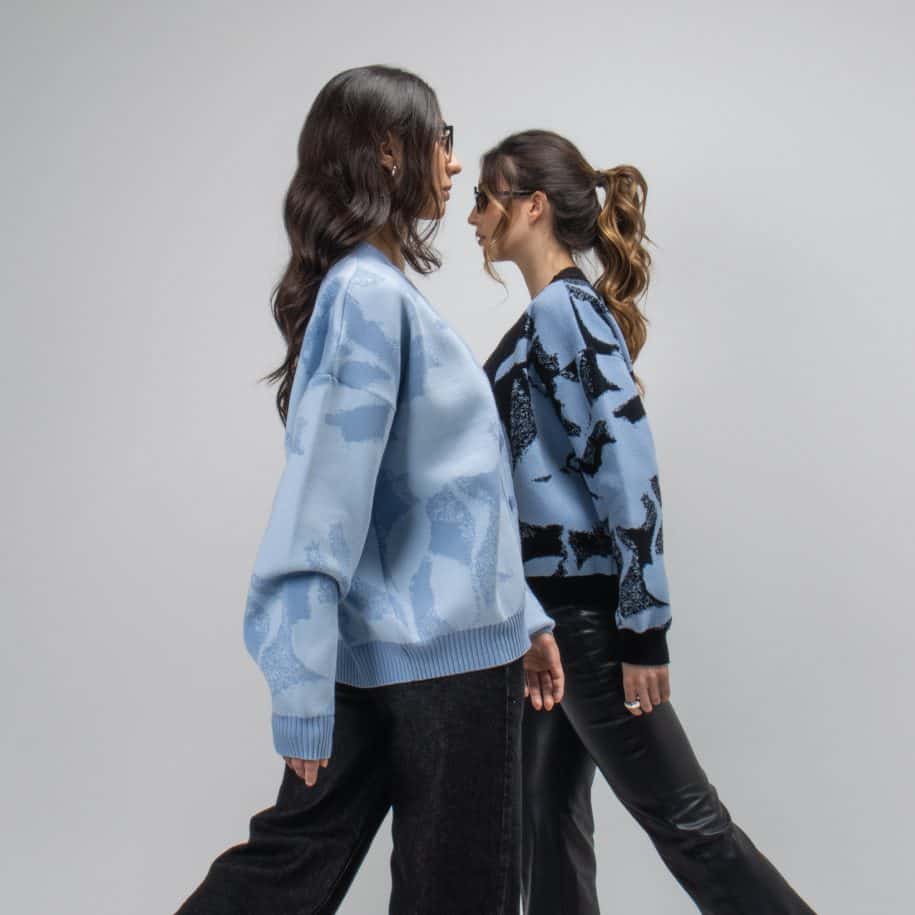 Saco Matilde – Abstract Flower – Azul/Azul