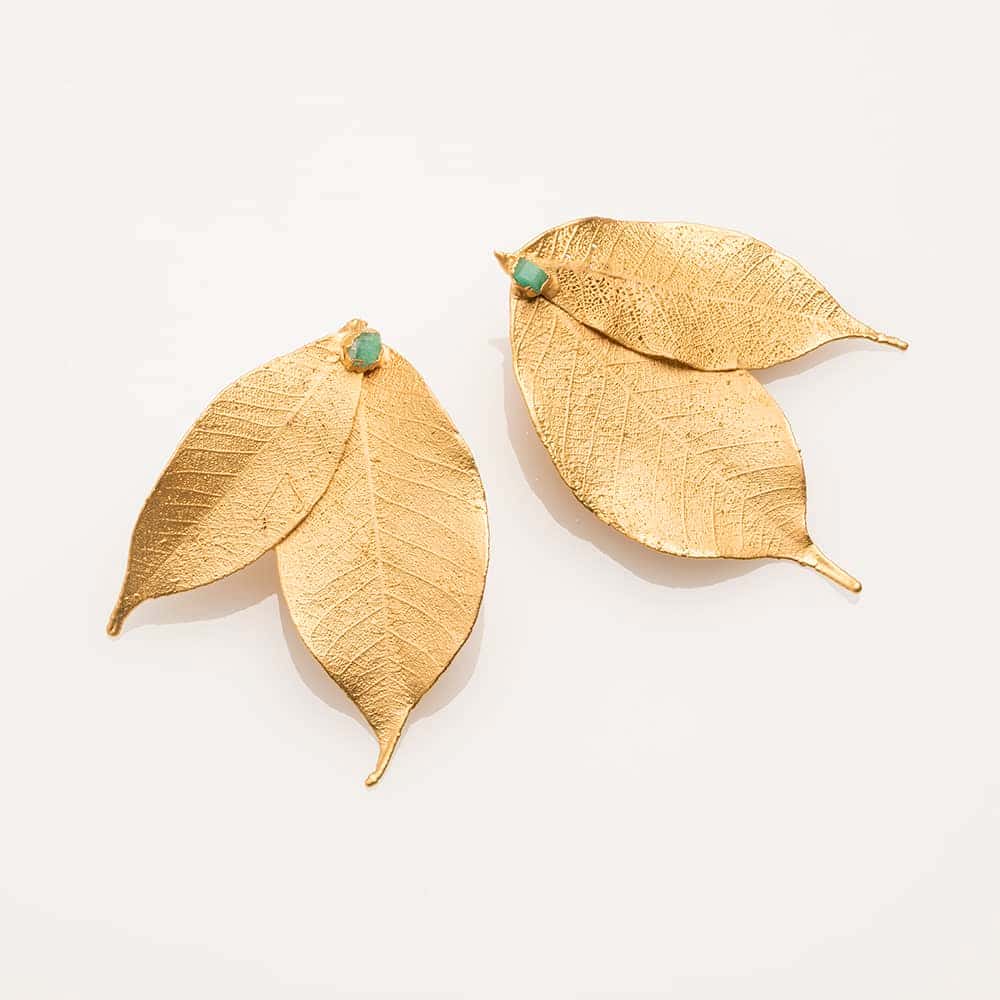Encenillo Earrings and Rough Emerald