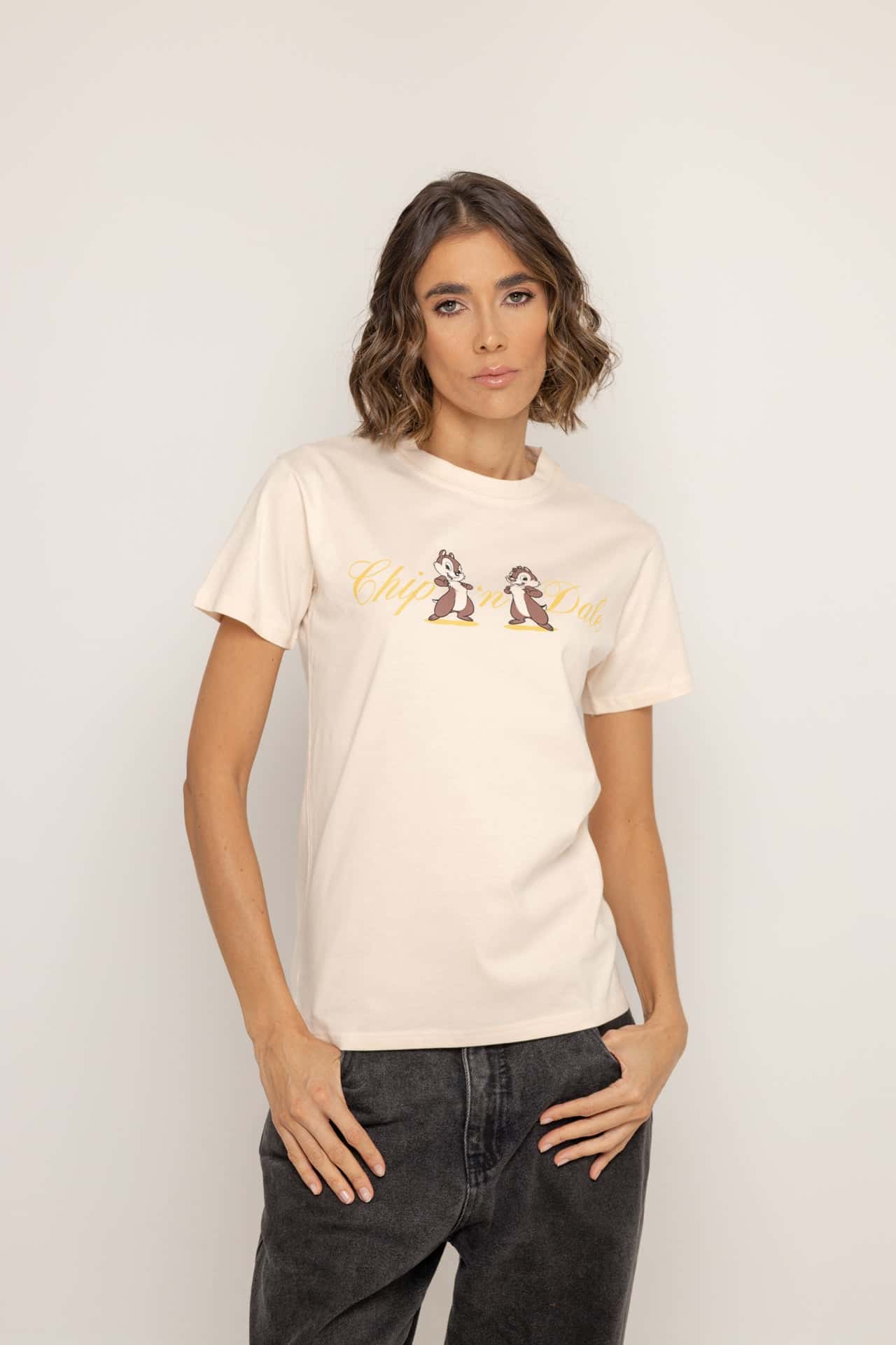 T-Shirt Beige Chip y Dale - miniatura 2