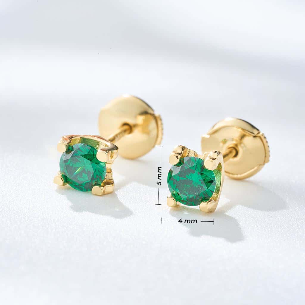 Par Aretes Celeste Esmeralda