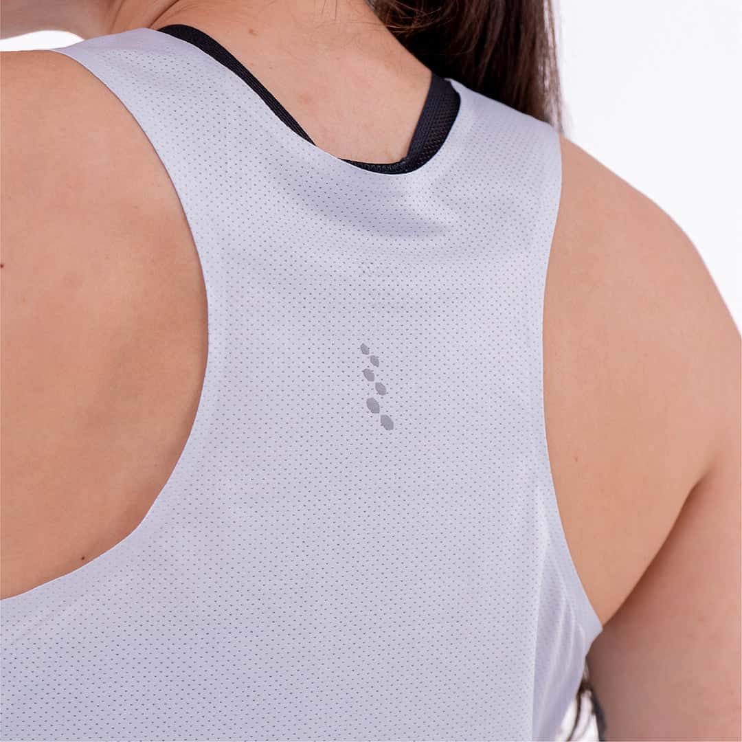 CAMISETA RUNNING MANGA SISA LEVIT GRIS CLARO PARA MUJER - miniatura 5