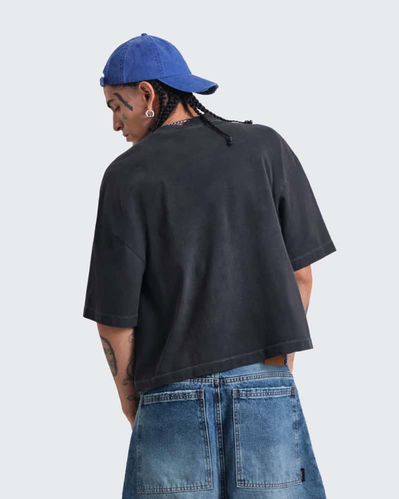 Camiseta Gris Boxy The Spins - miniatura 2