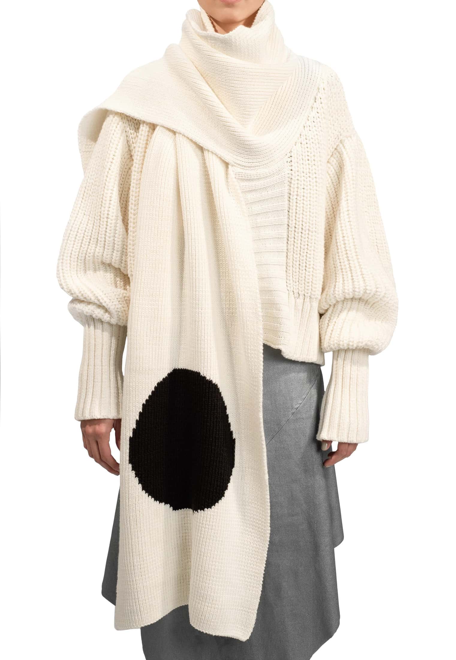 MOON ECLIPSE SCARF SWEATER