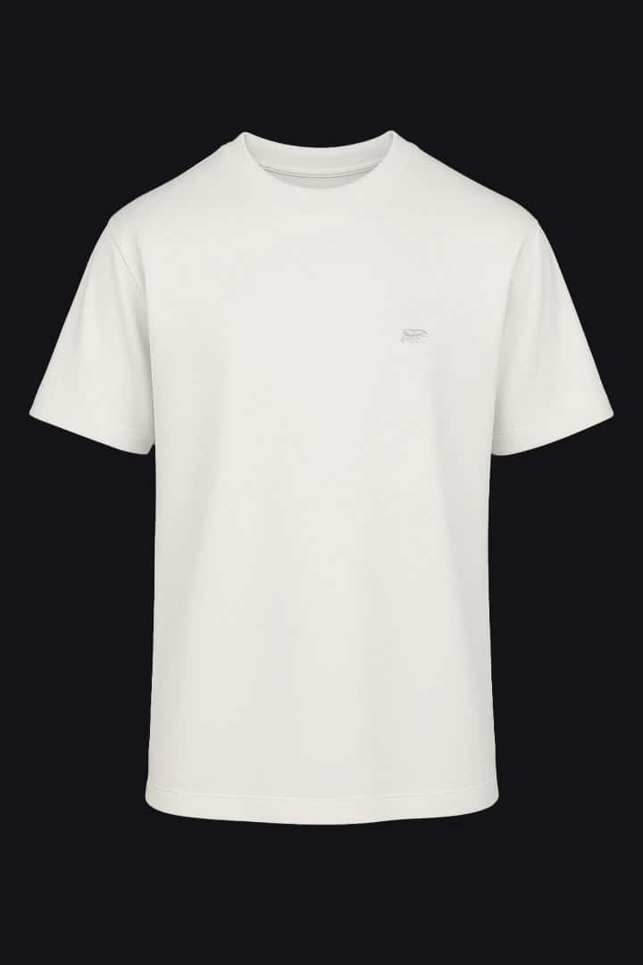 Camiseta marfil oso bordado