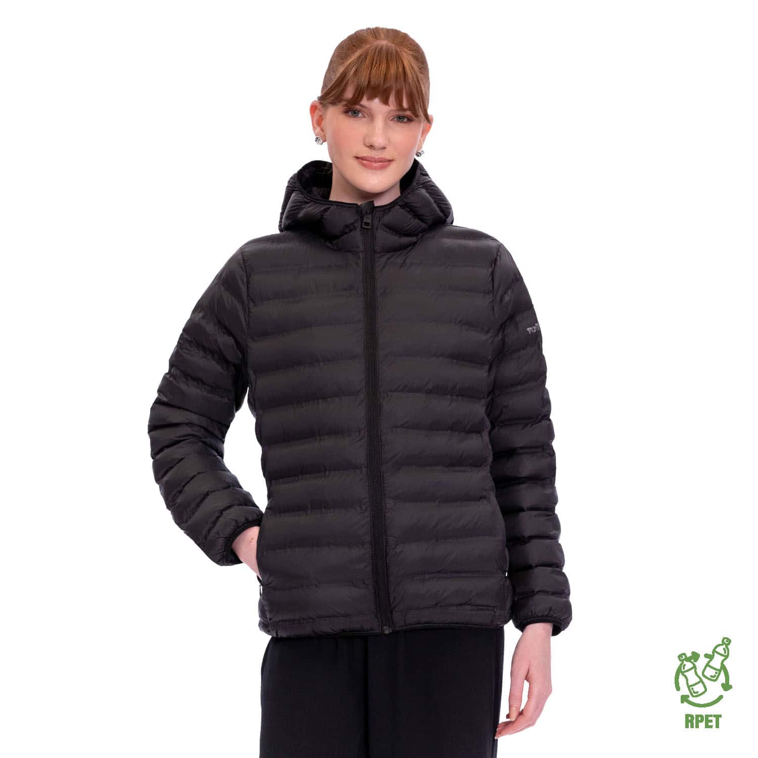 Chaqueta Acolchada para Mujer Colorfull Pro Negra