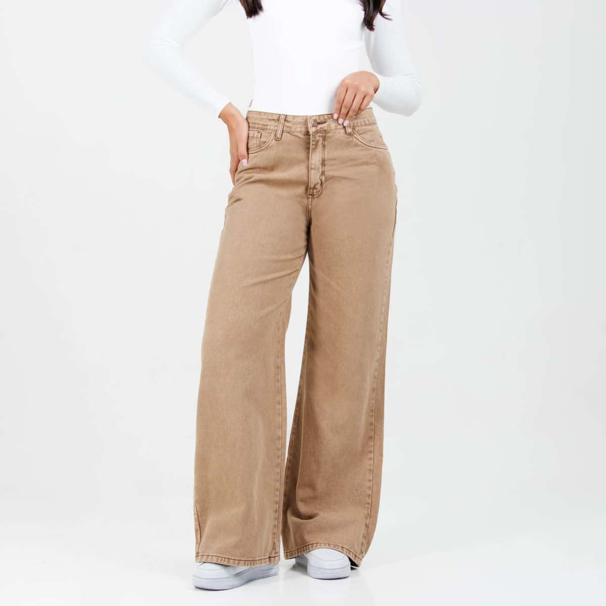 Jean Wide Leg Camel Ax-3013 Rigido