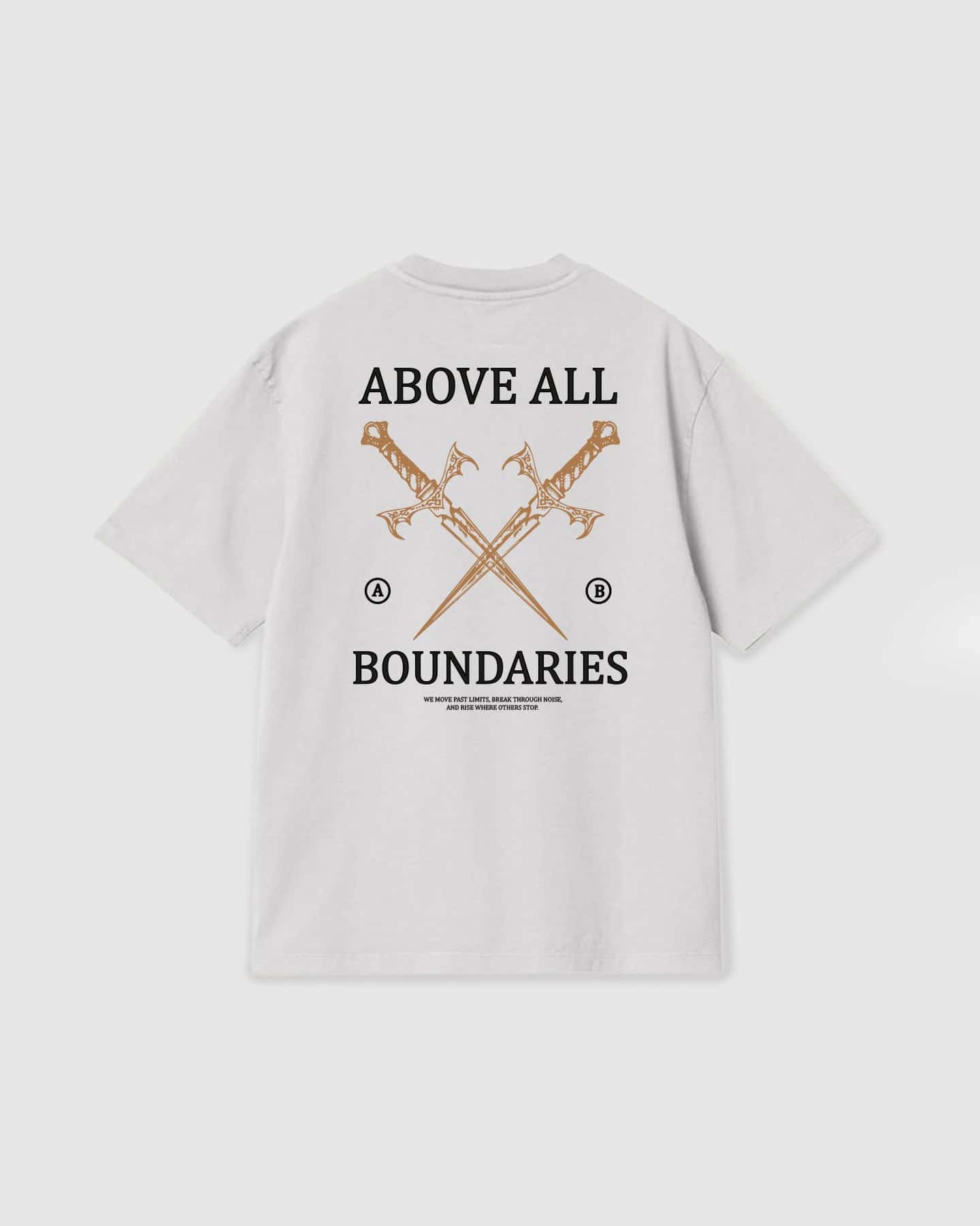 Oversized T Shirt Boundaries White