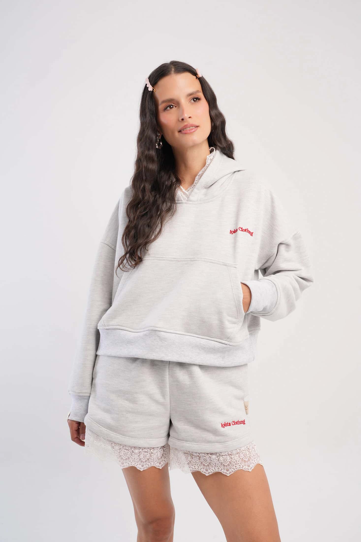 Love hoodie - Gris Jaspe - miniatura 3