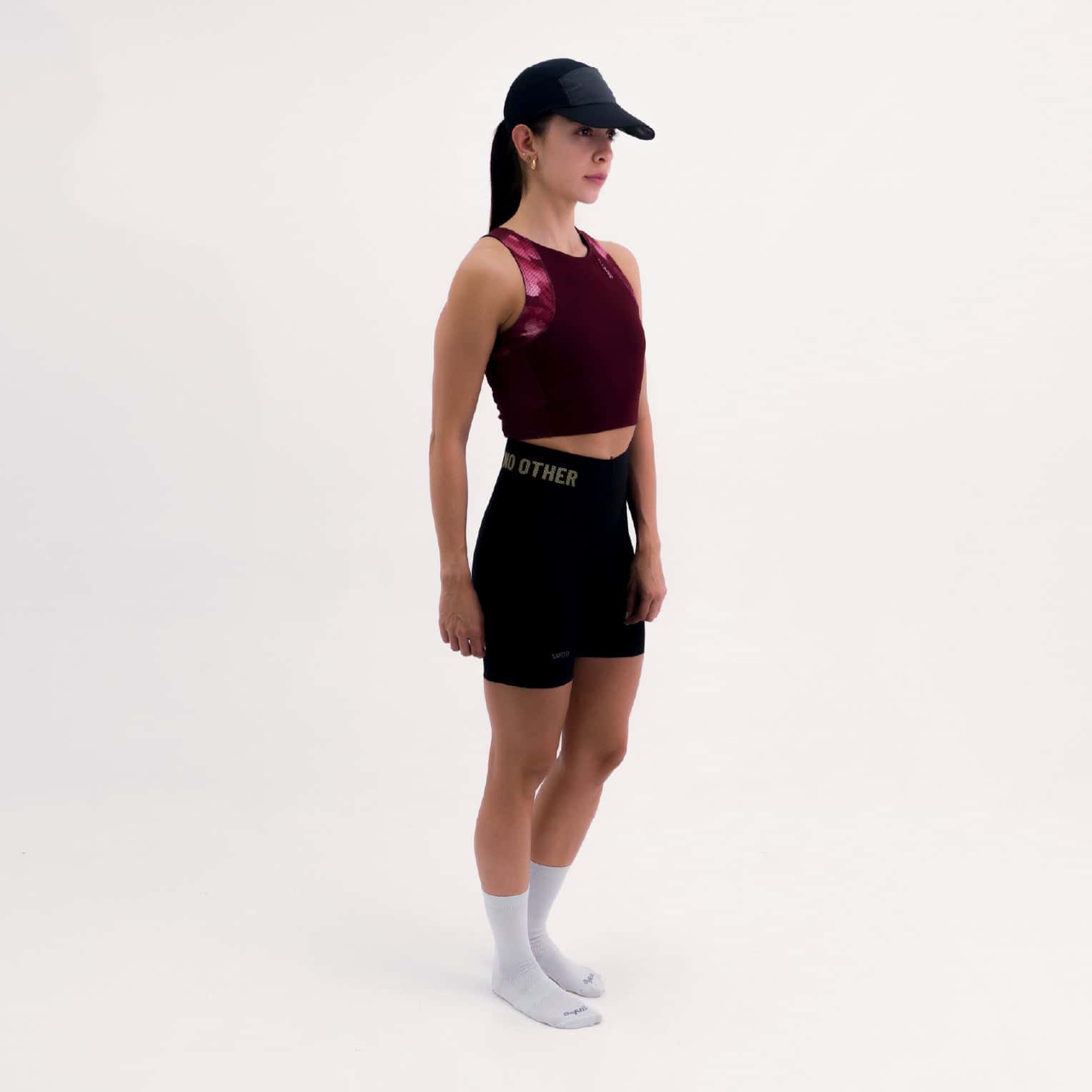 CROPTOP RUNNING/PÁDEL POCKET WINE PARA MUJER - miniatura 3