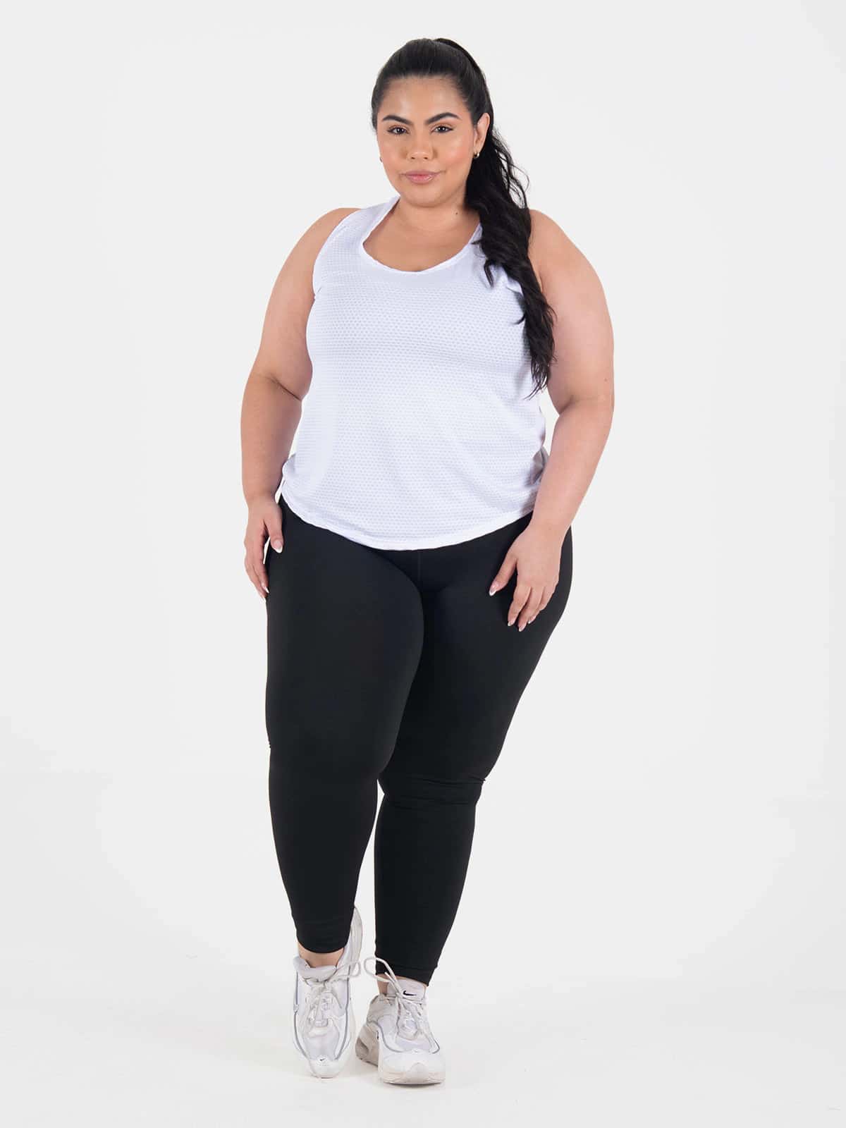 dorya leggins set talla plus blanco