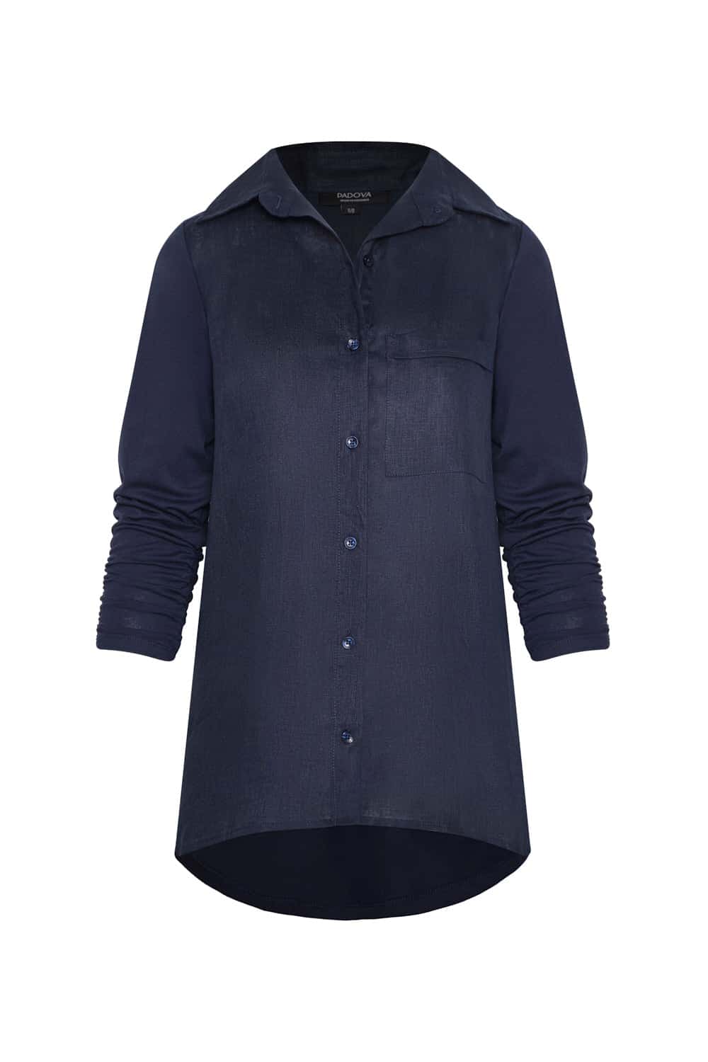 Camisa bianca azul navy