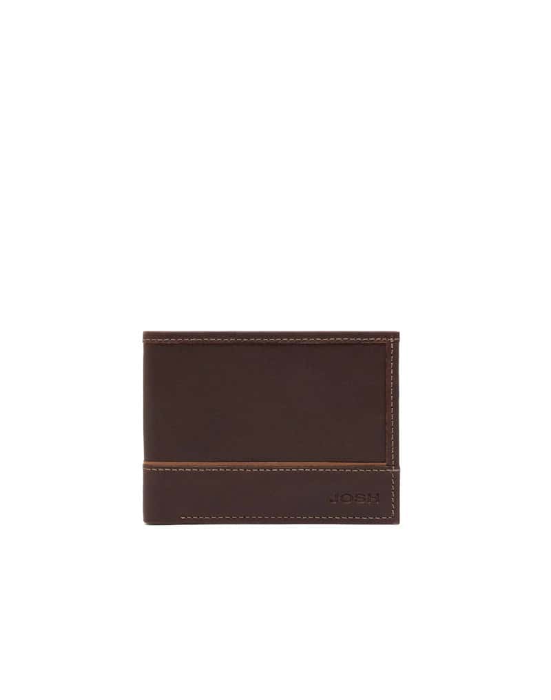 Billetera en cuero para hombre en café REF THJ099