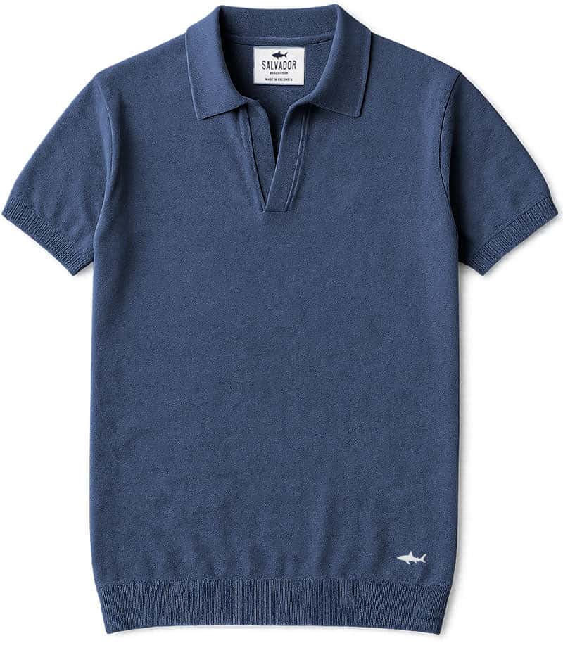 POLO DE PUNTO AZUL PETROLEO