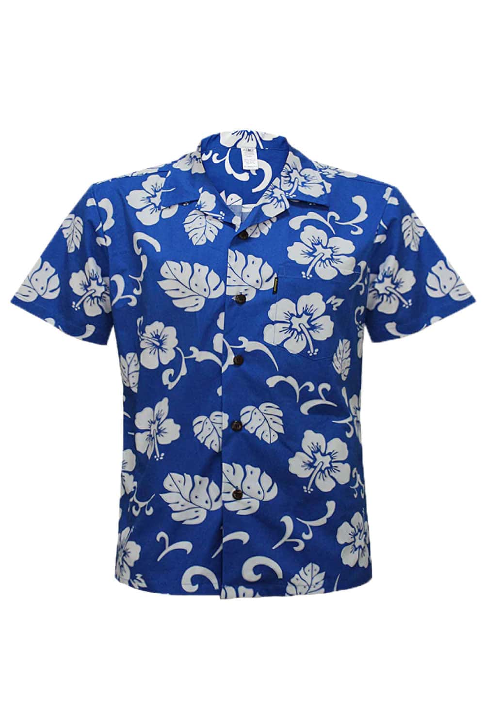 Royal Blue Hibiscus Aloha Shirt