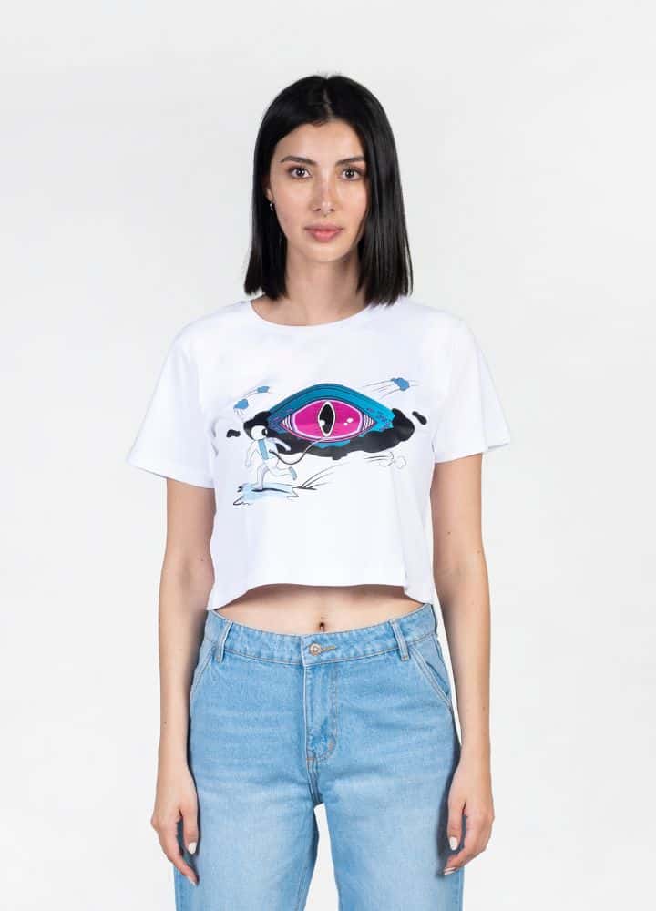 Distopía Crop Top - Blanco