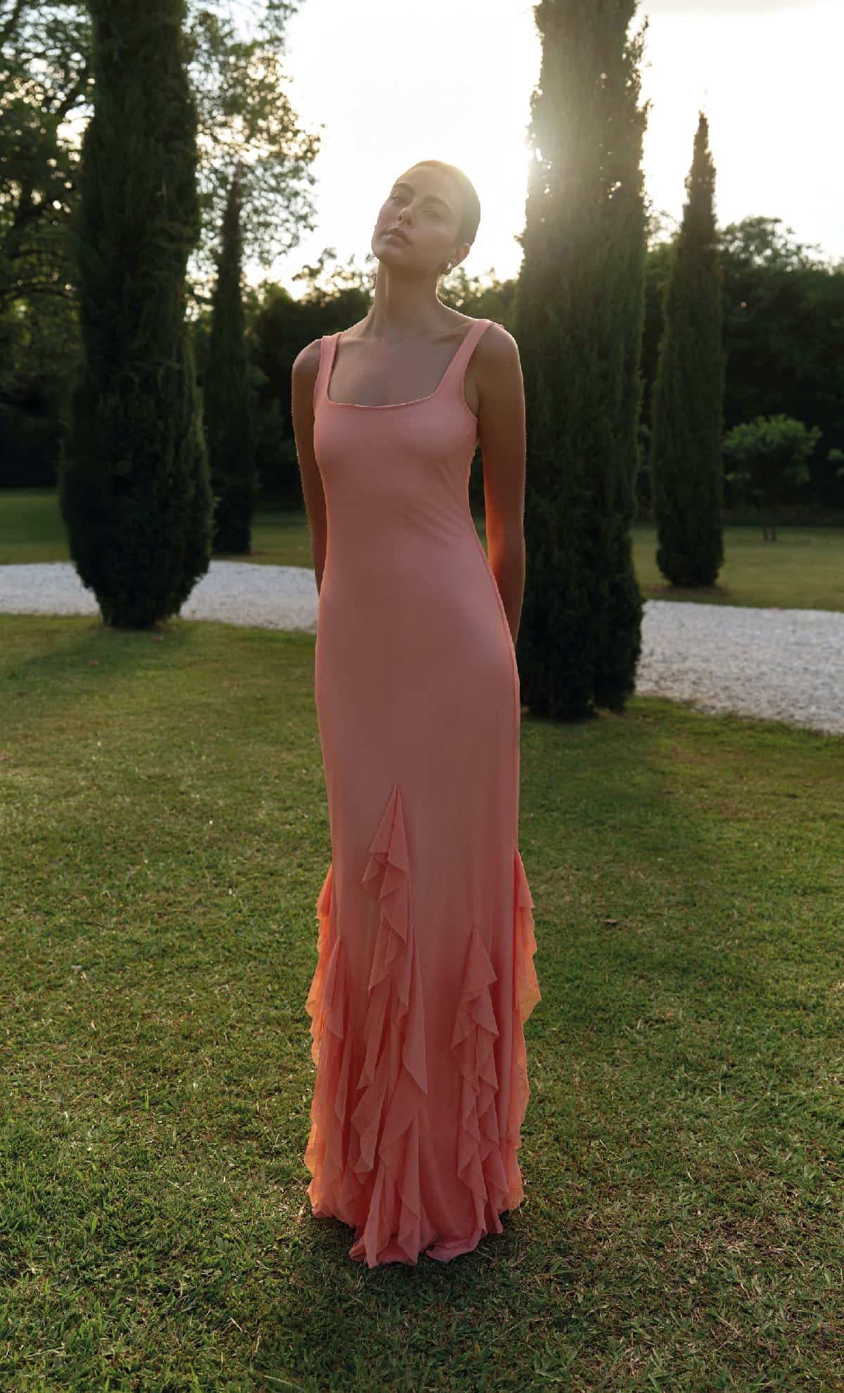Vestido largo Radiant Peach