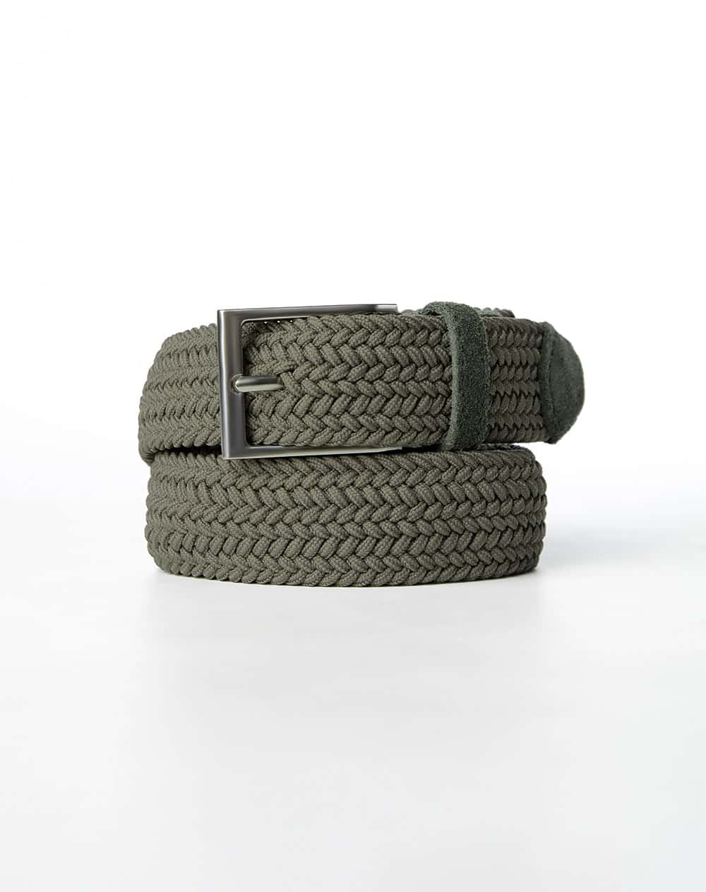 Correa tejida verde hombre