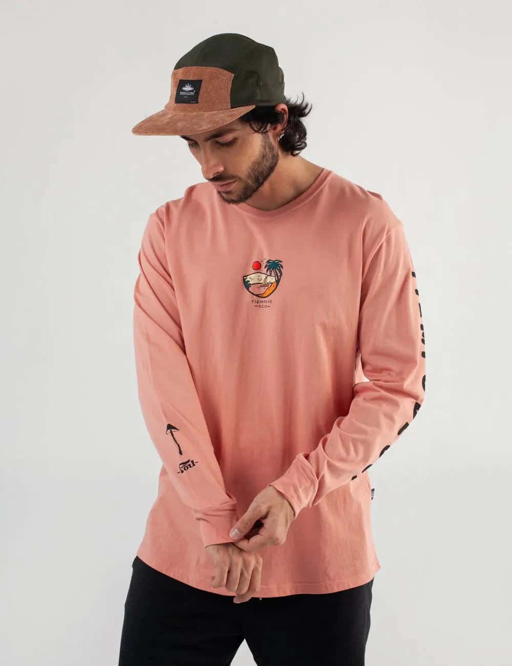 Camibuso Regular Fit Tiempo de Ocio Salmón Hombre
