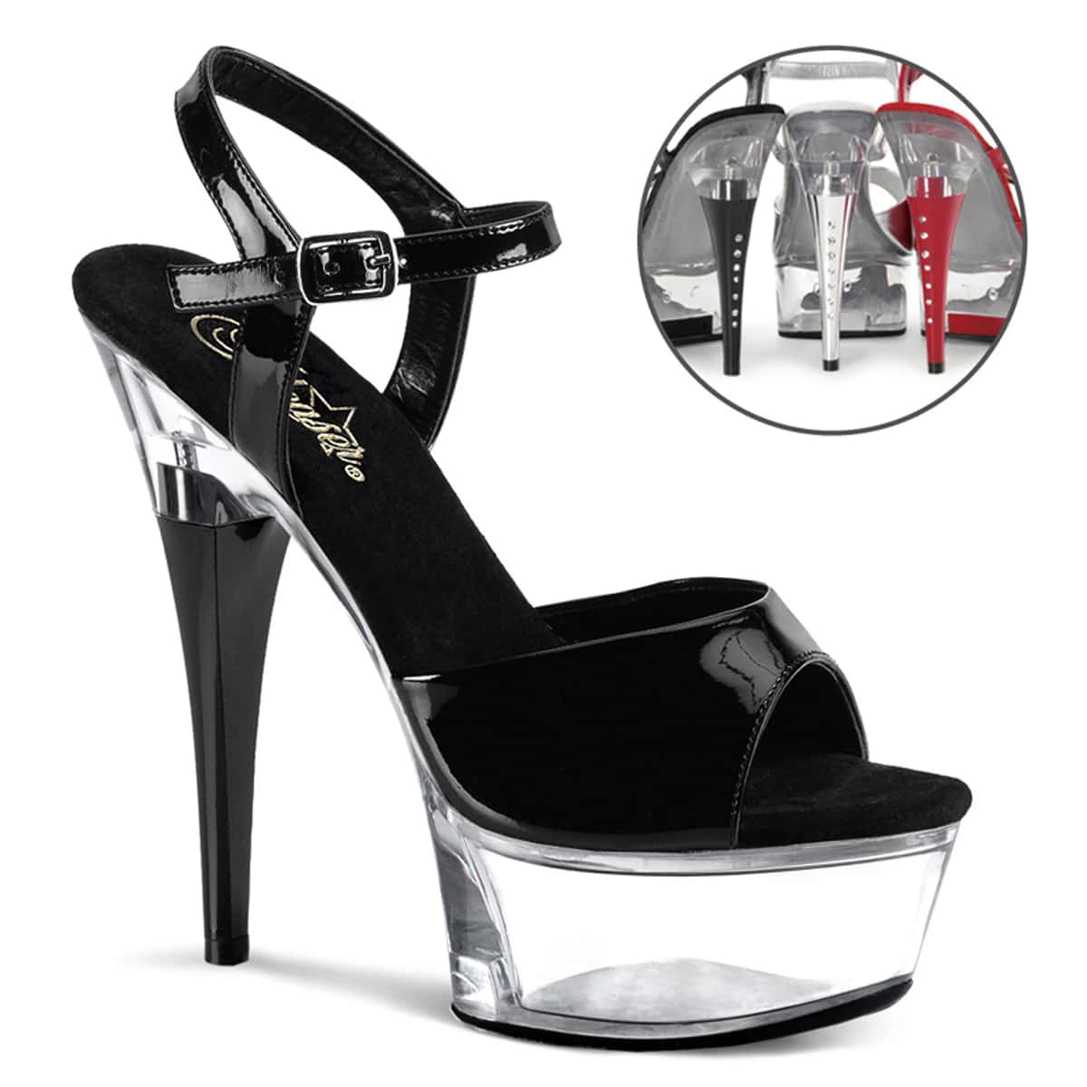 Zapatos sandalias bajo pedido Tacones Plataforma Poledance Pleaser CAPTIVA-609-BC