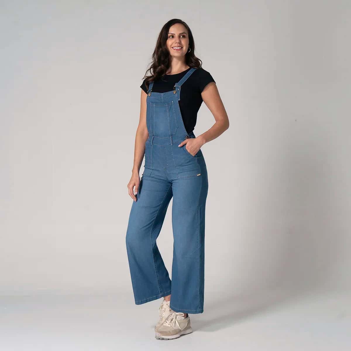 Overol Denim Wide Leg Alakran