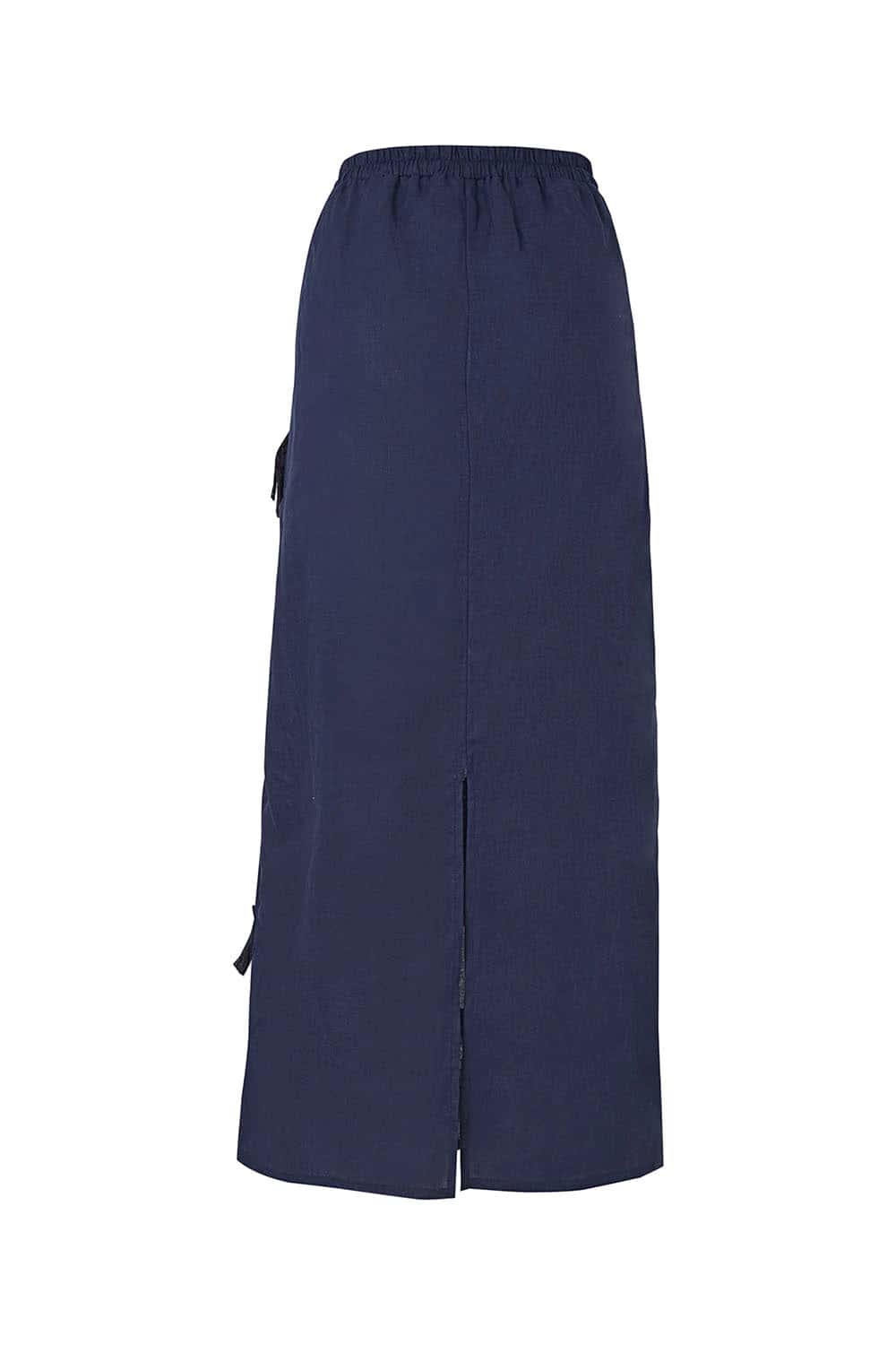 Falda Arabela Bordada Azul Navy - miniatura 3