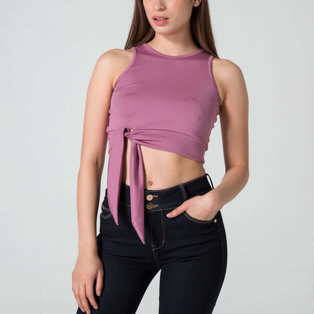 Blusa Crop Manga Sisa Slim Dalia