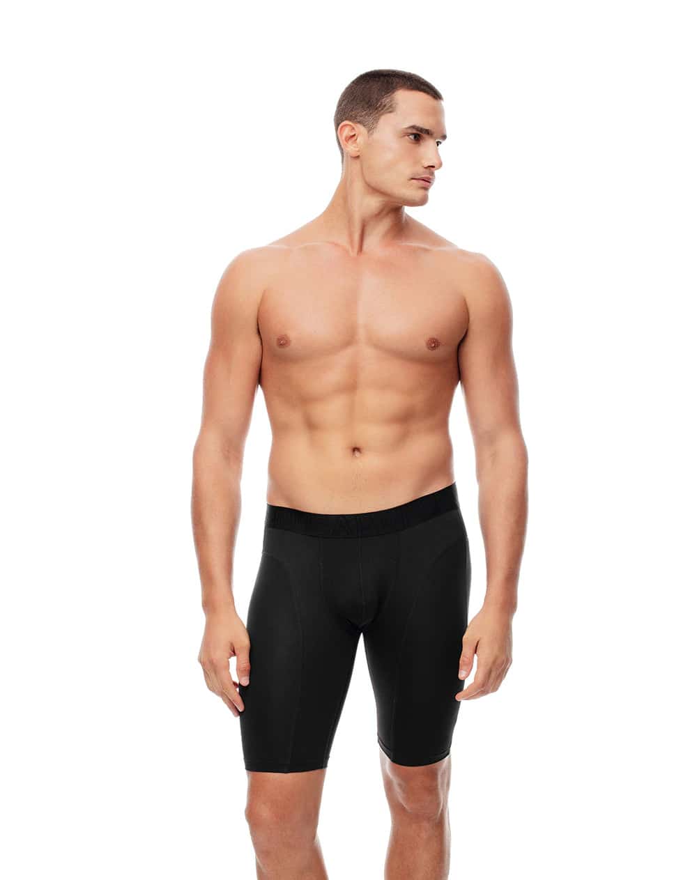 Bóxer deportivo largo control humedad negro hombre