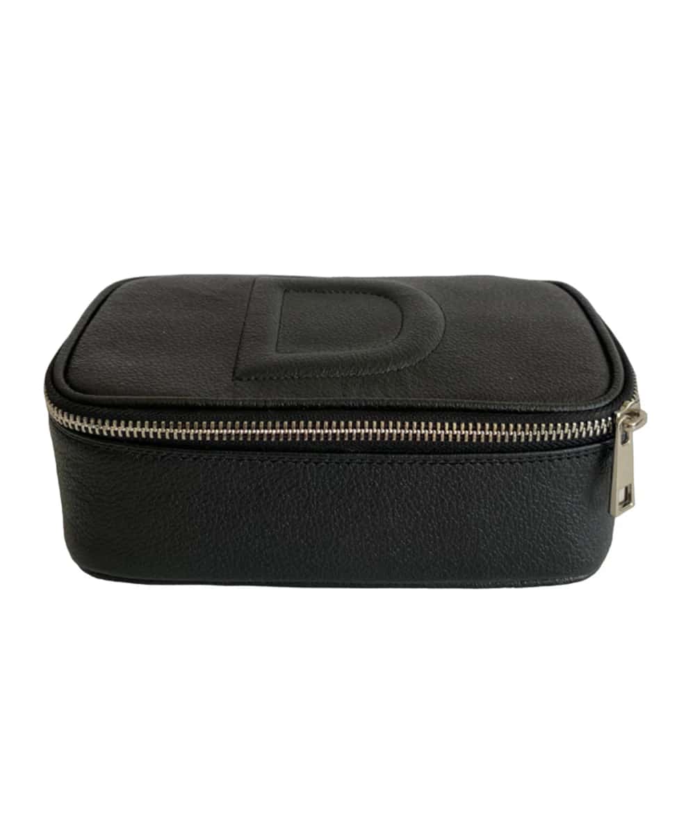 // Pre Order // Cosmetiquera en cuero Beauty Pouch Black - miniatura 2