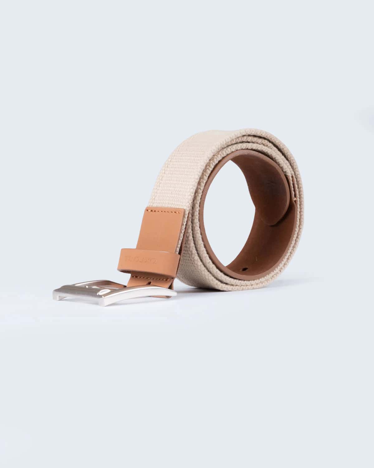 Cinturon riata beige para hombre