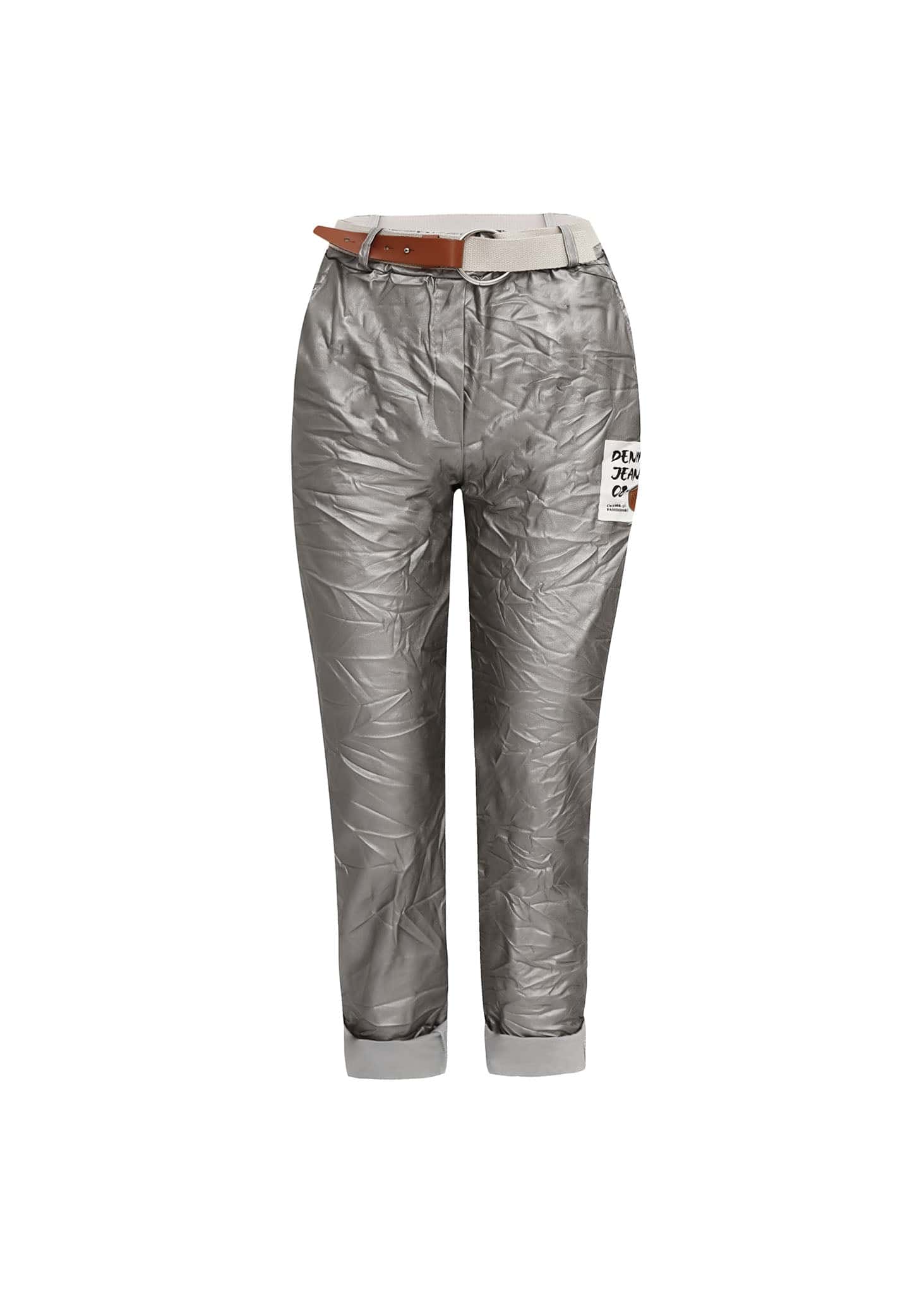 Pantalon vinilo beige