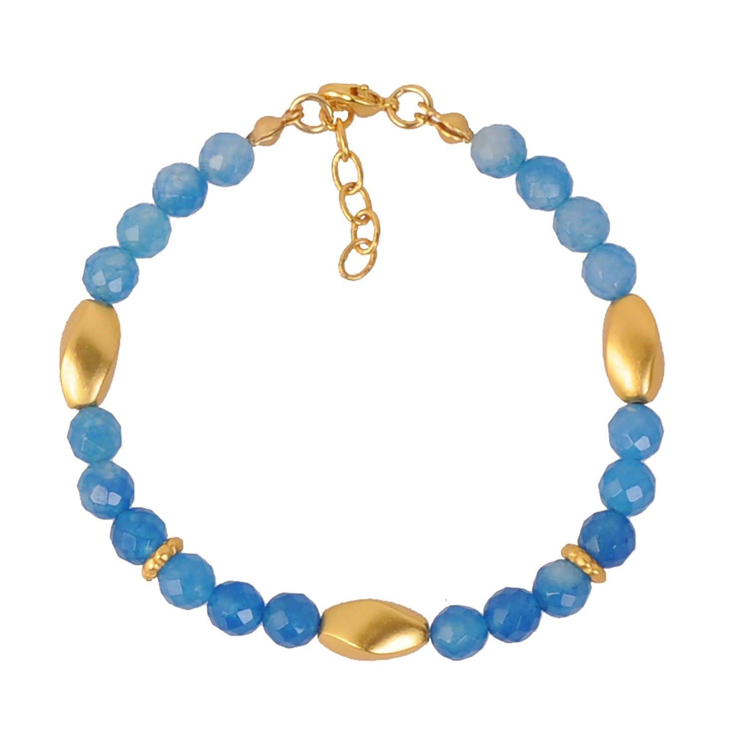 Pulsera Piedra Semipreciosa Ágata Azul 6mm