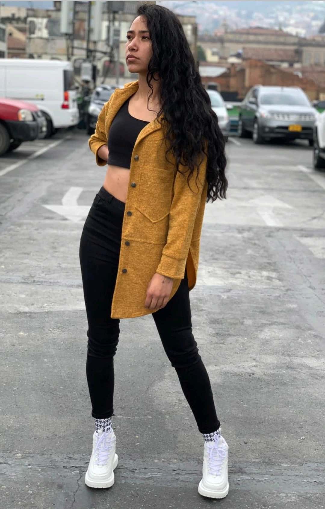 Camisa leñadora mostaza