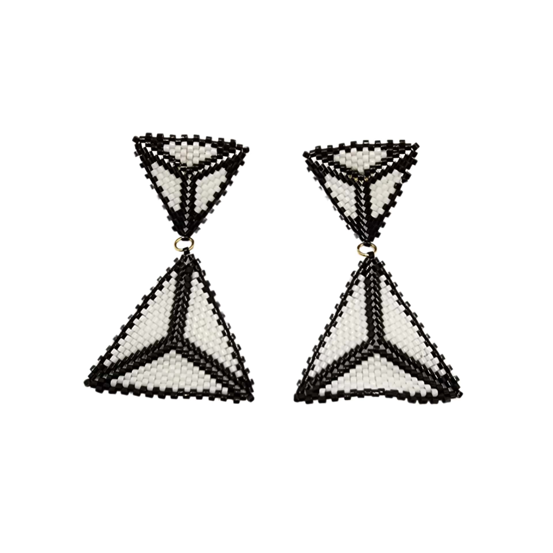 Miyuki Doble Triangle Earrings