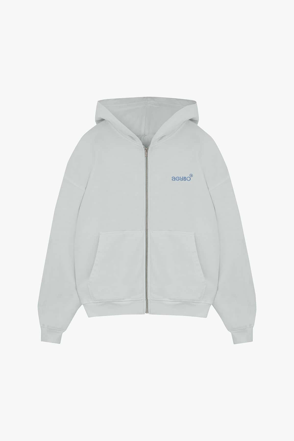 ZIP-UP HOODIE BABY BLUE