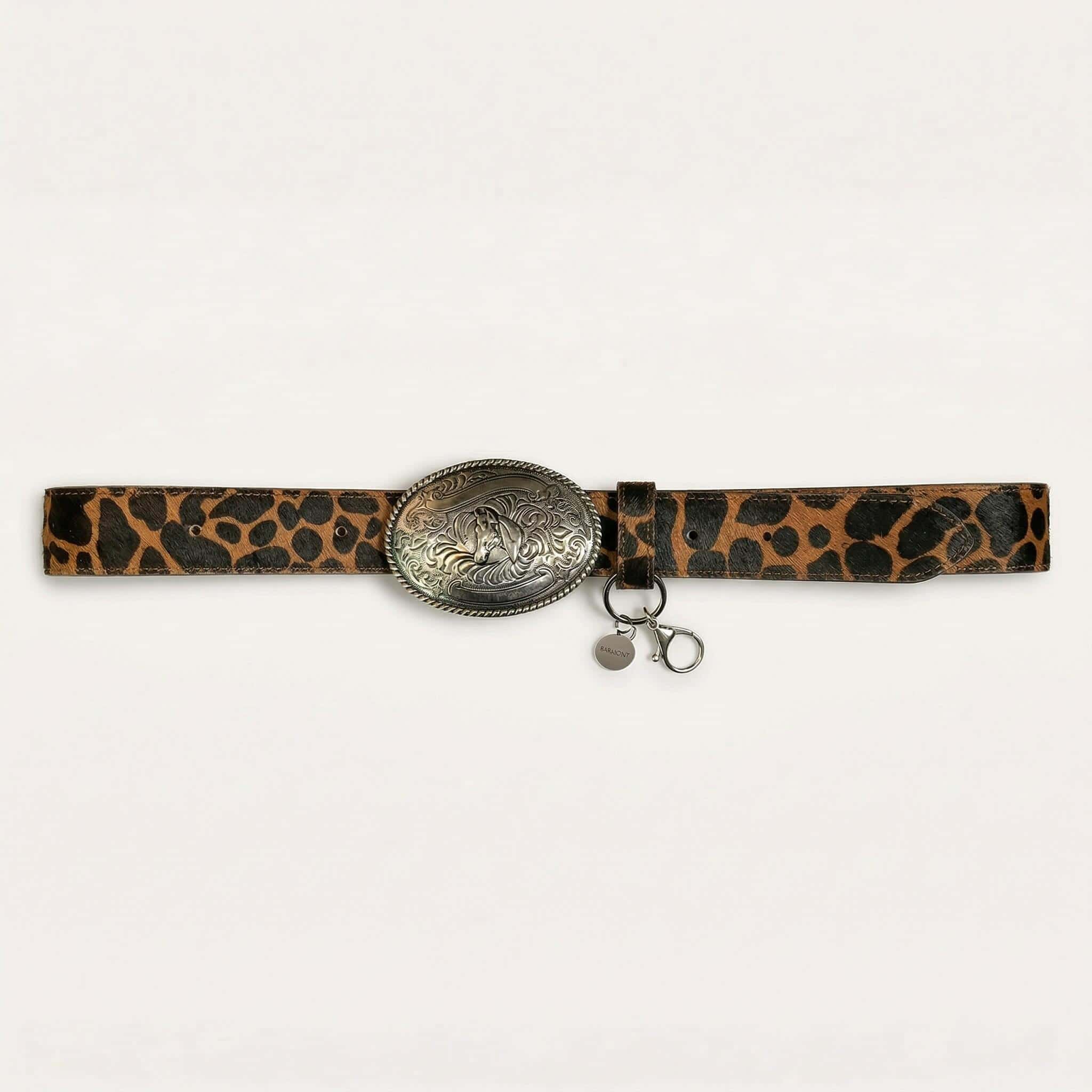 Cinturón de Cuero Leopardo con Hebilla Western – Barmont