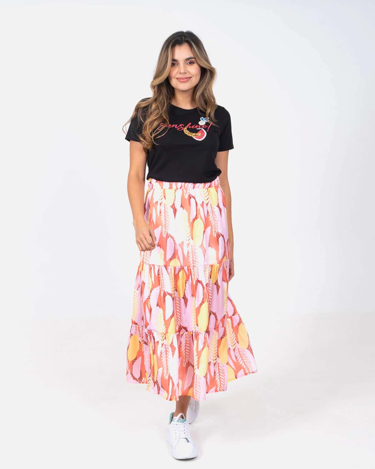 Falda estampada para mujer