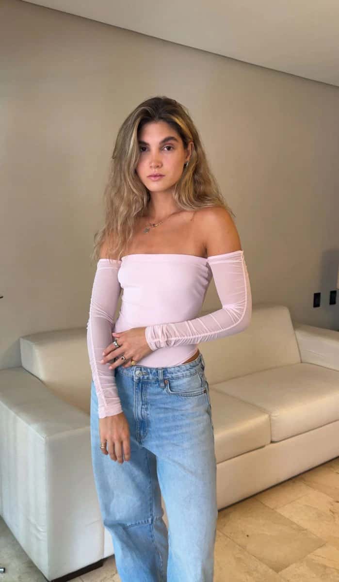 Body en tull Luna - Blush