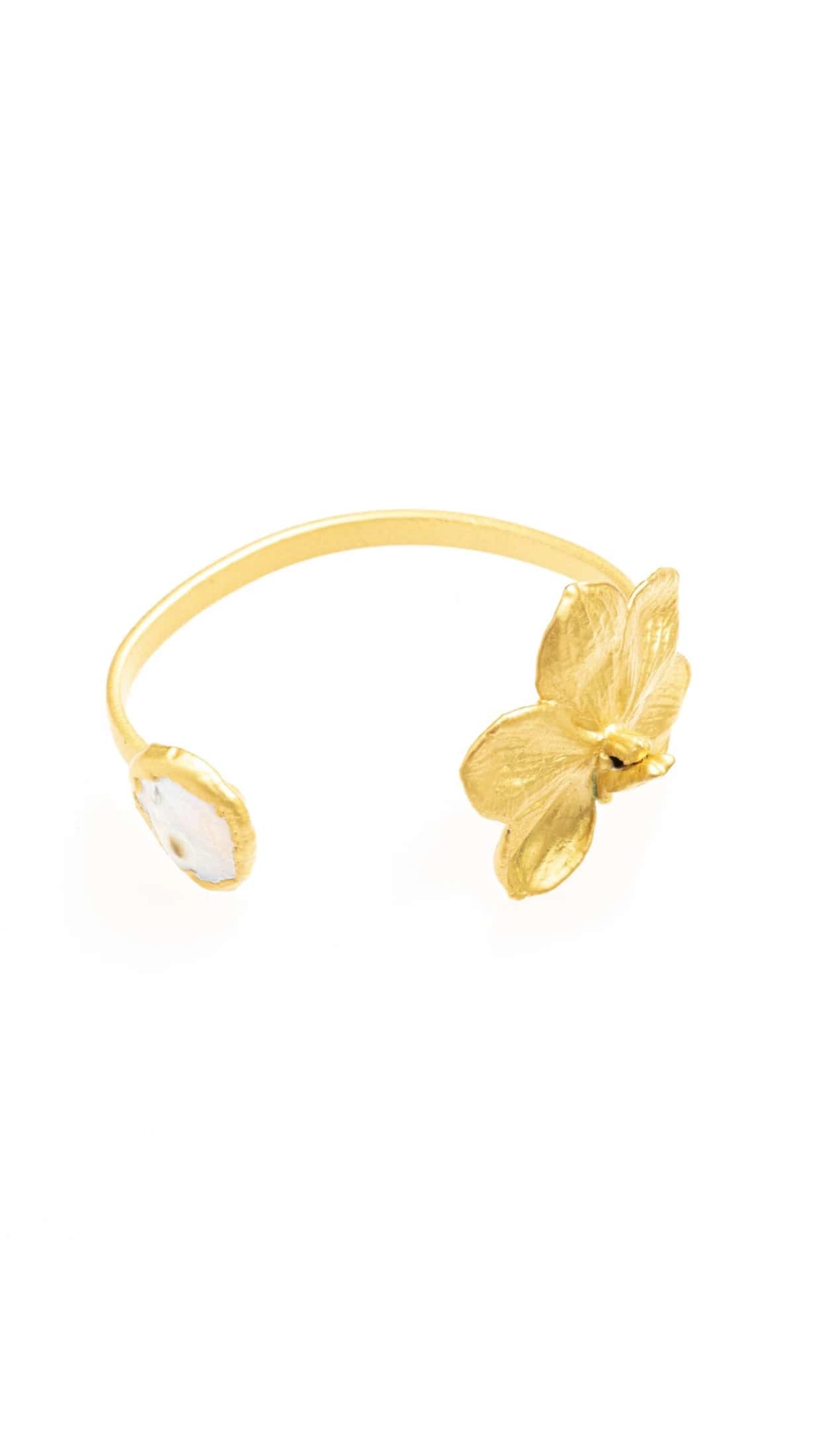 PULSERA ORQUÍDEA VANDA CON PERLA