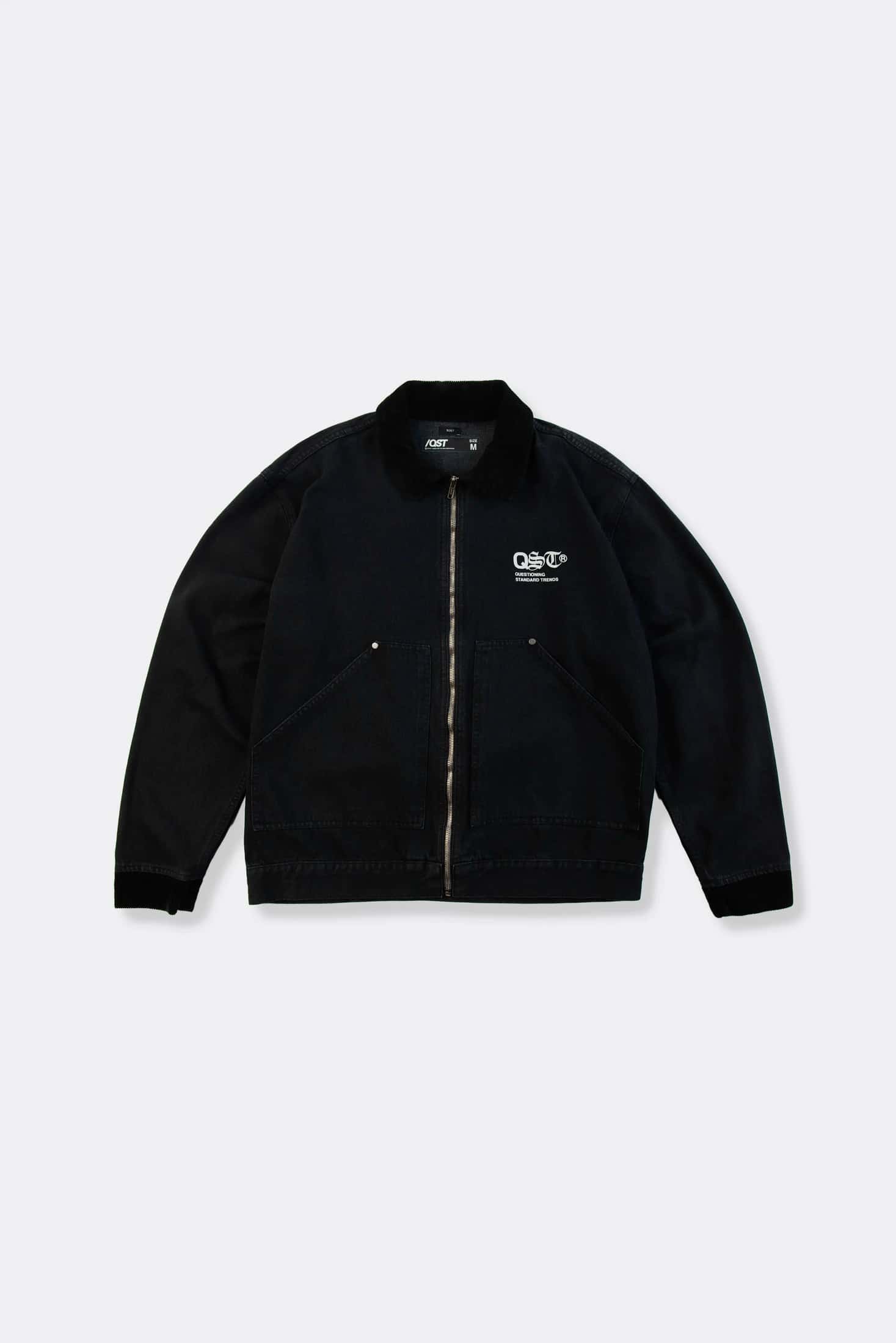 CHAQUETA BOXY COLOR GRIS OSCURO