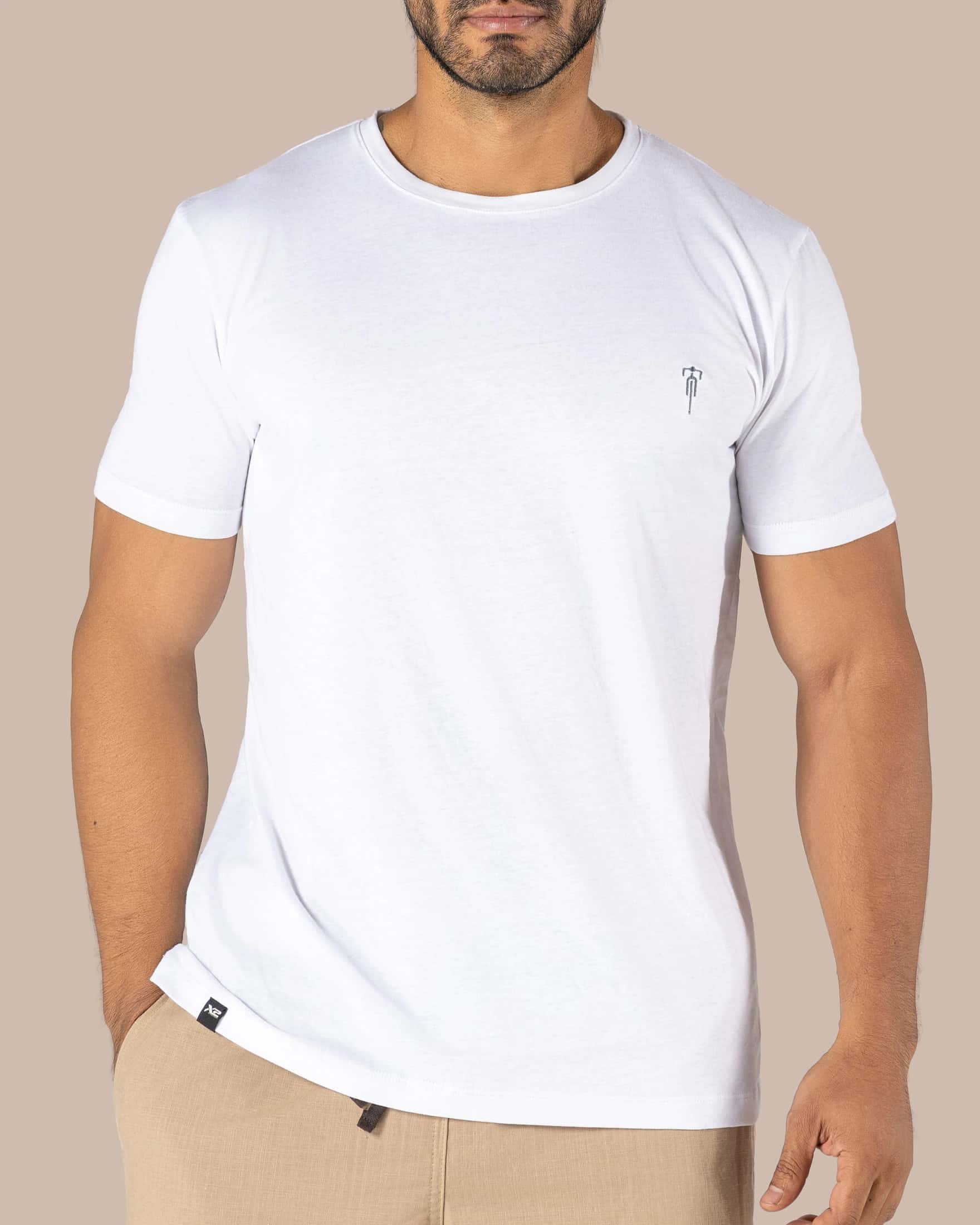 Camiseta Cuello Redondo Algodón Amore Blanco X2 - miniatura 2