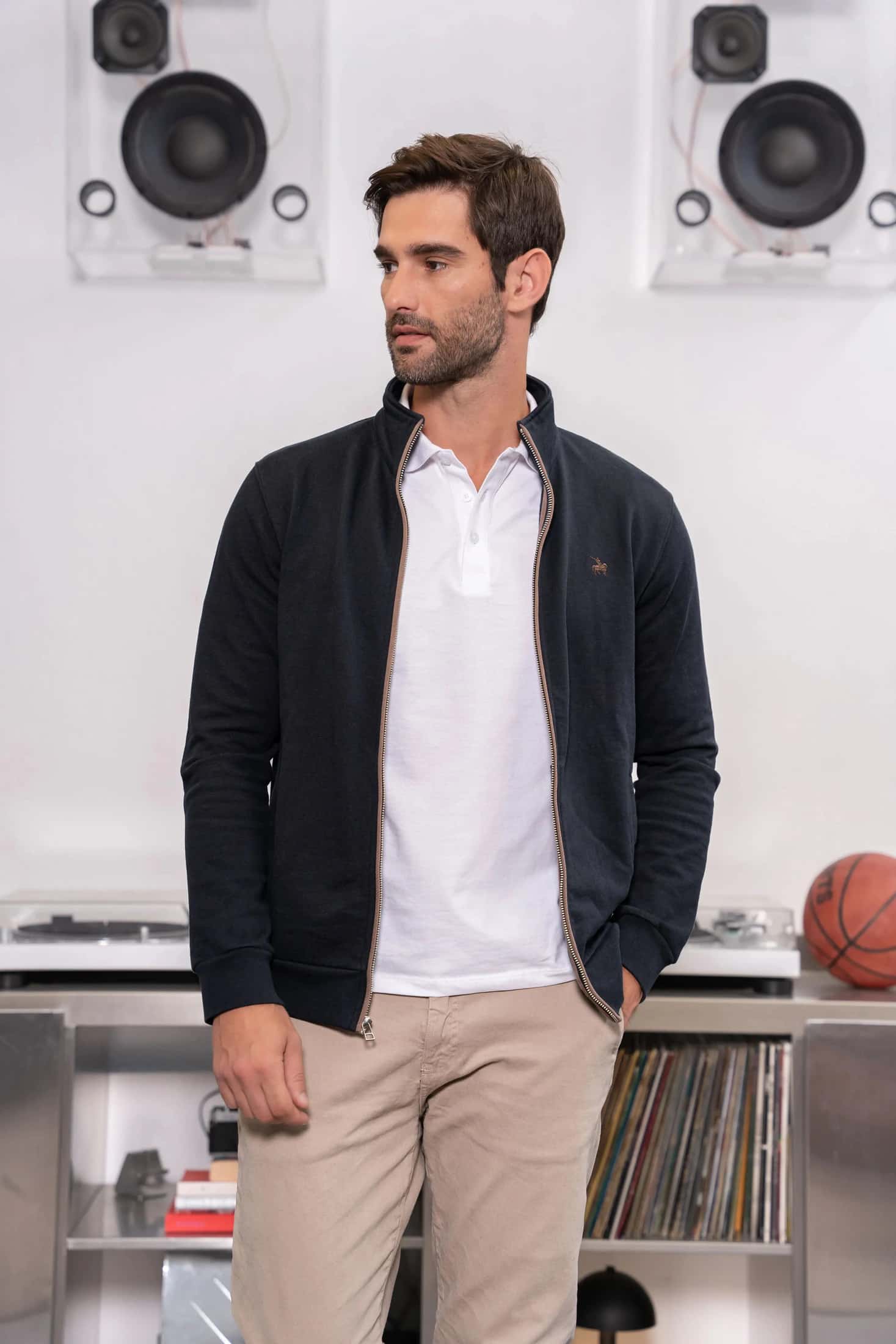 Fullzip Legacy Hombre Azul Oscuro