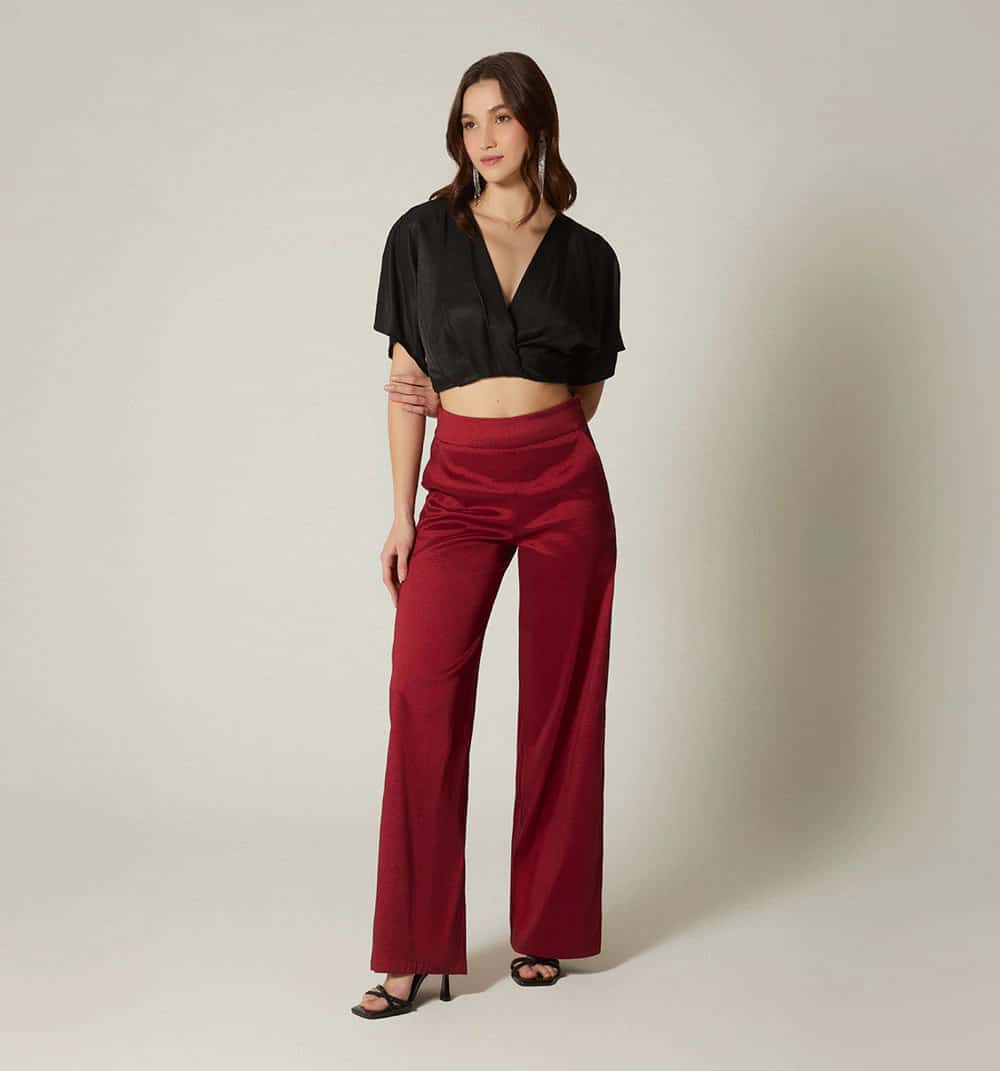 Blusa crop manga corta