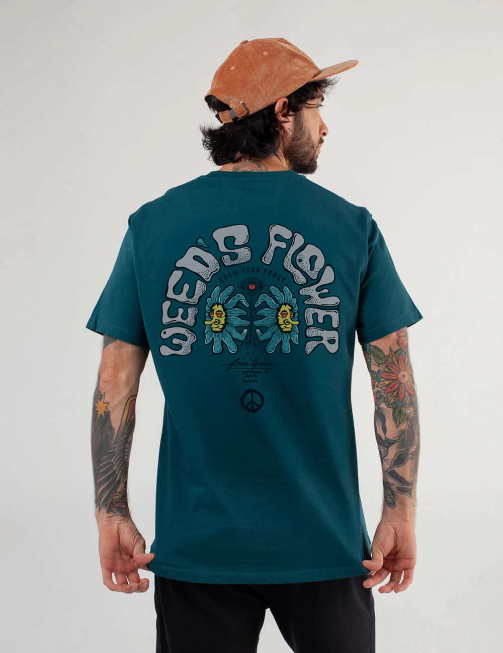 Camiseta Oversize Grass verde jade Hombre