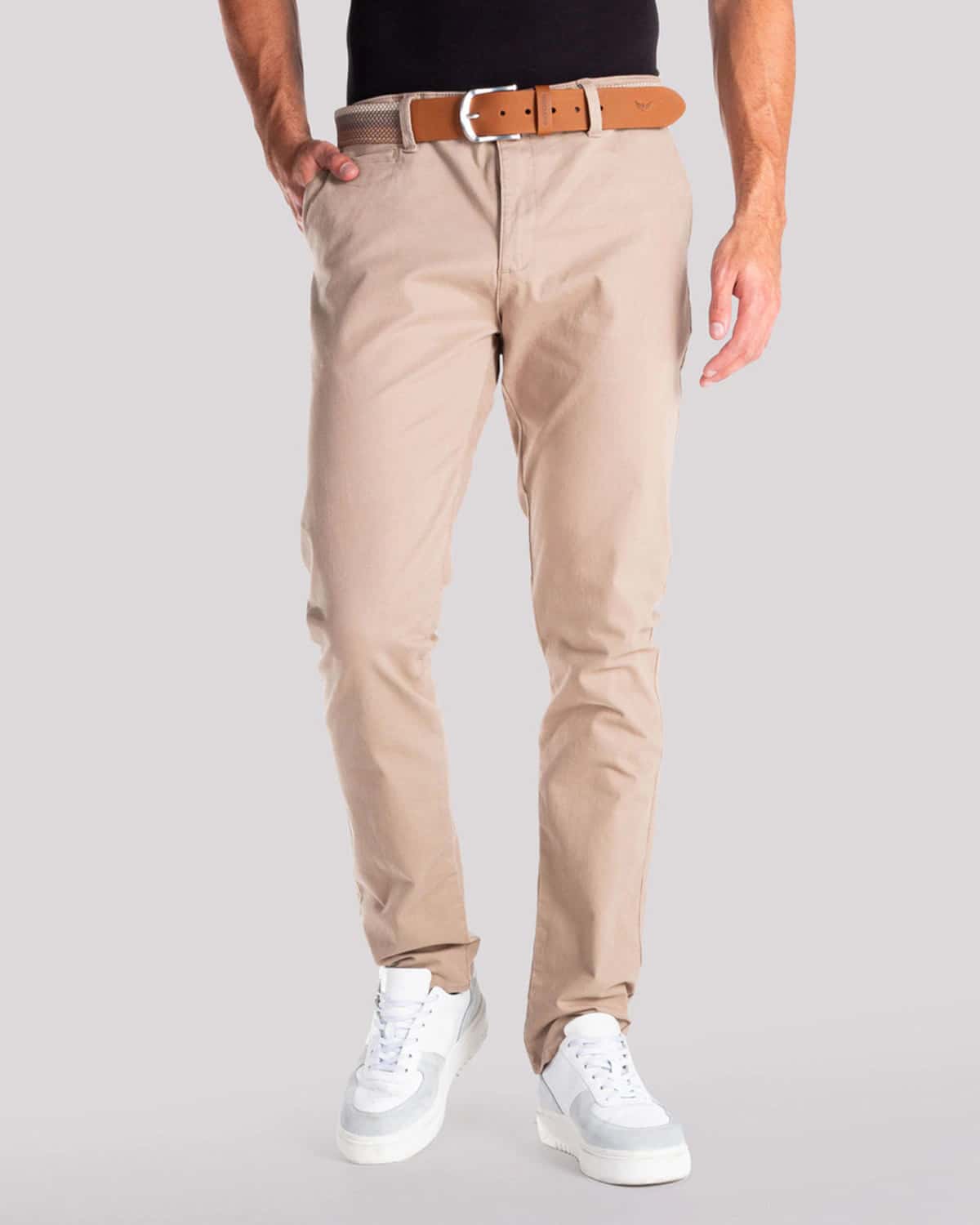 Pantalon slim arena para hombre