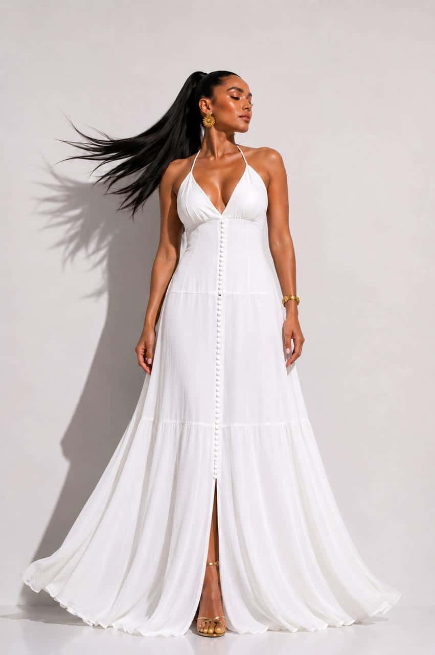 Vestido Heliconia Blanco - miniatura 3