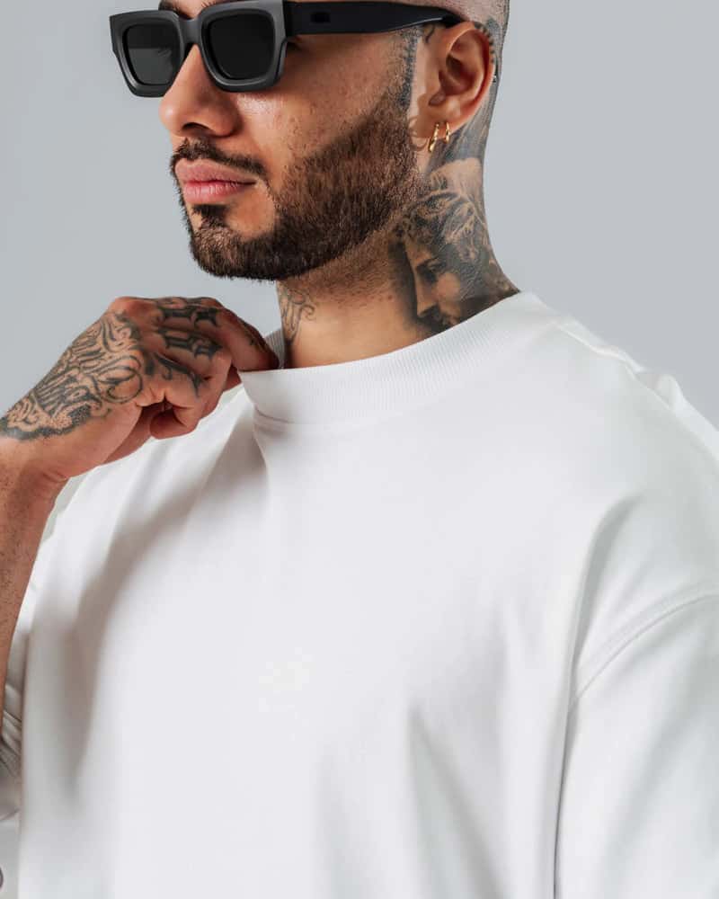 Duo Pack Camisetas Oversize Básicas Neutro Essential - 300g - miniatura 5