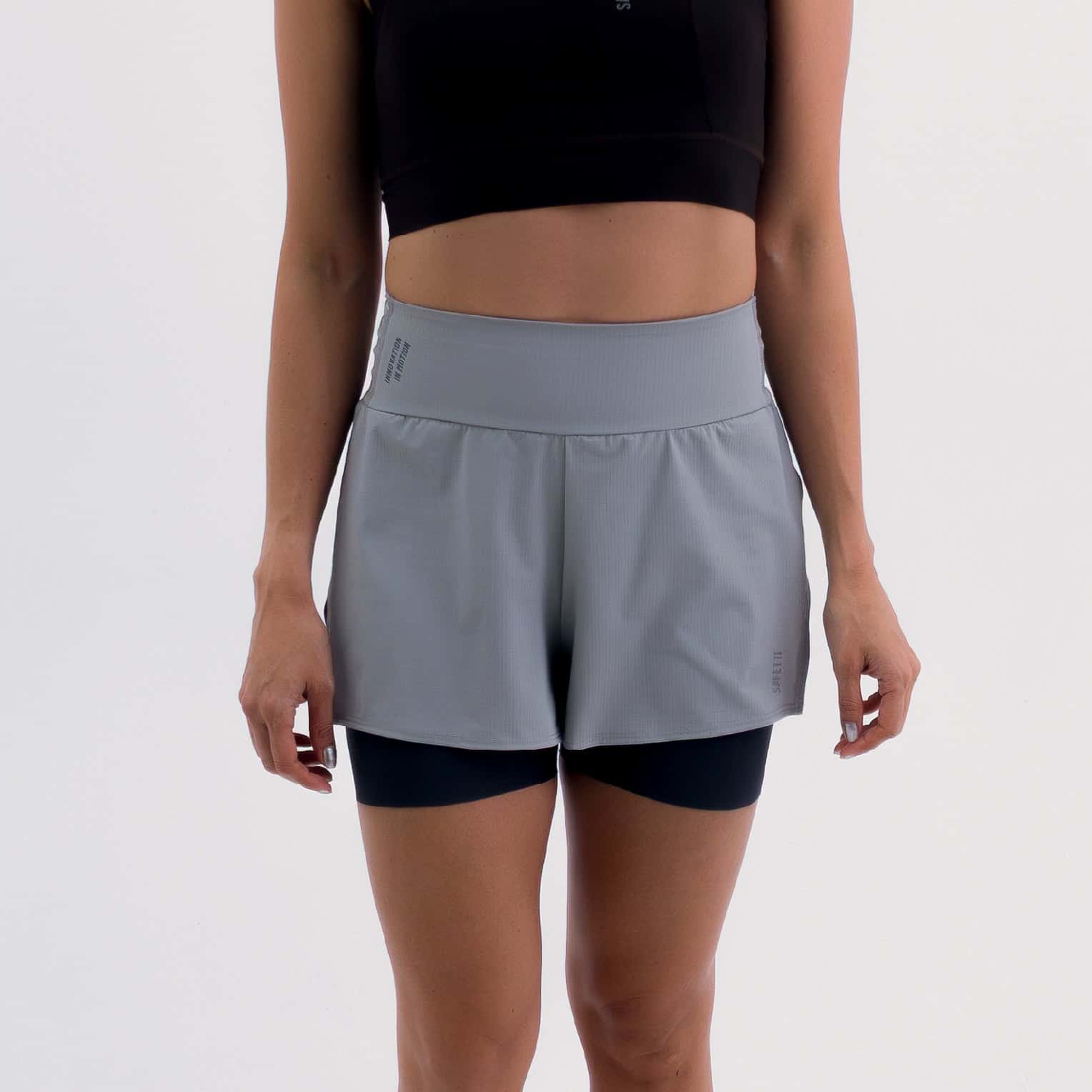 PANTALONETA RUNNING/PÁDEL BREEZE GRAY PARA MUJER - miniatura 4