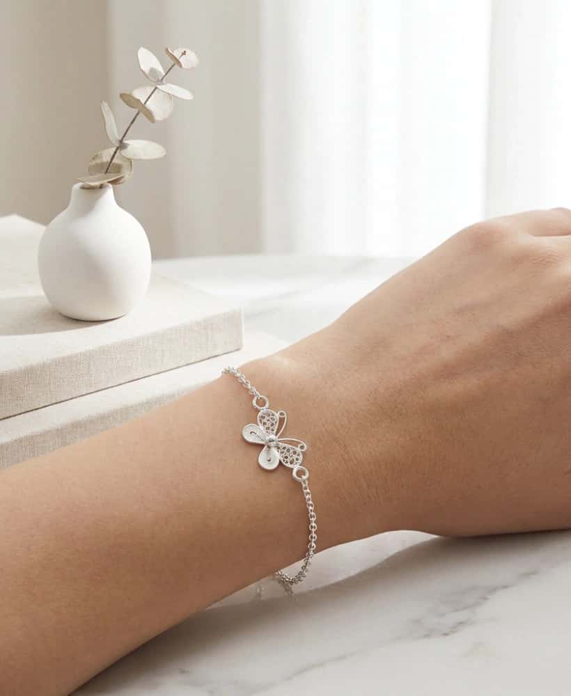 Pulsera Mariposa en Plata ley 950