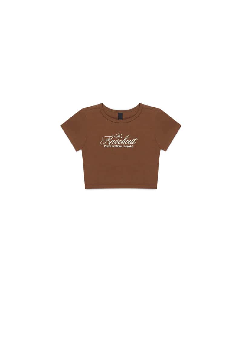 Knockout brown baby tee