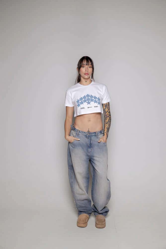 Crop-Top Courage Estrellas/Azul-Blanco - miniatura 2